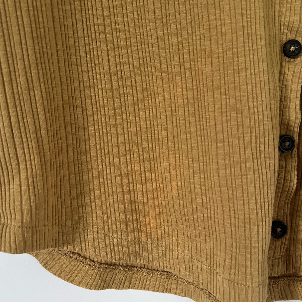 Madewell Mustard Button-Down Shirt - Picture 9 of 9